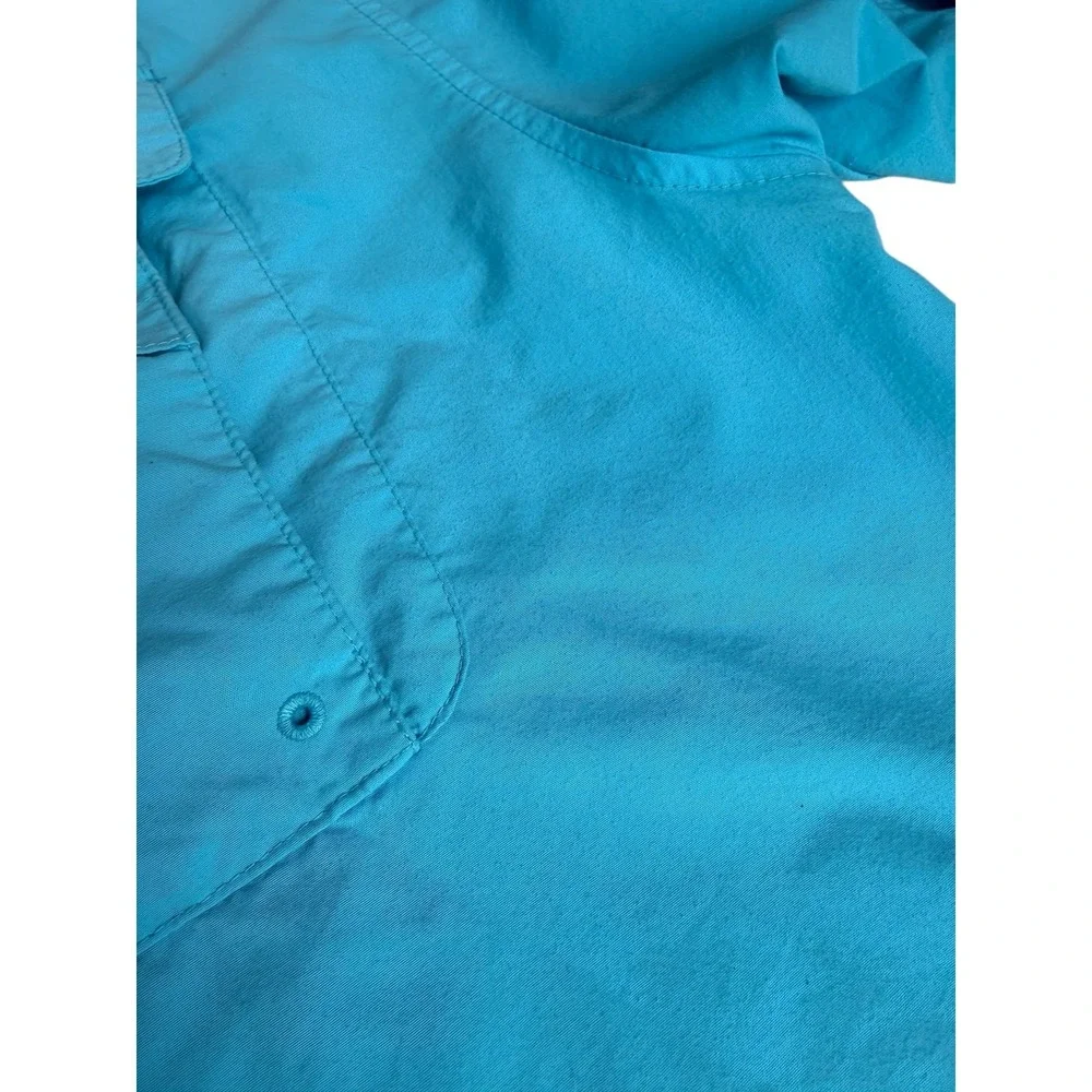 Columbia PFG Mens Teal Fishing Shirt  2XL Vented Long Sleeve Relaxed Fit Casual